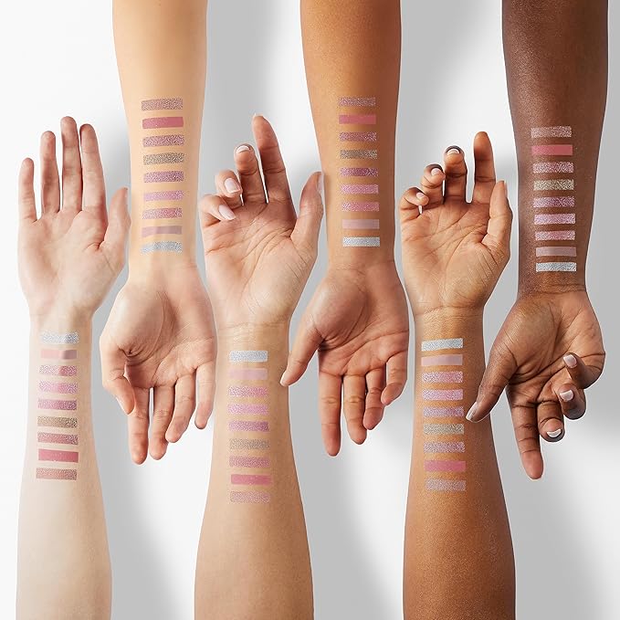 Kayswang 9 colors glitter eyeshadow palette makeup palette matte high pigment color cream texture natural eye shadow powder eye shadow palette in autumn and winter long lasting & waterproof (blue)