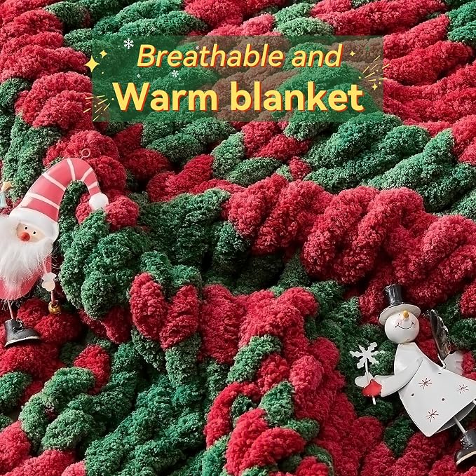 Negwoo Chunky Knit Throw Blanket, Knitted Throw Chenille Yarn, 80"*90" | Soft Thick Cable Knitted Blankets, Handmade Big Thick Blanket, Machine Washable Cute Comfy Blanket for Home Decor, X stripe
