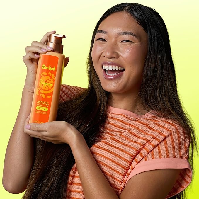Tree Hut Hydraglow Body Lotion Tangerine, Mothers Day Gifts, Bright Citrus Scent, Hydrating & Moisturizing Daily Lotion for Silky Soft, Glowing Skin, Lightweight Formula, 18 fl oz