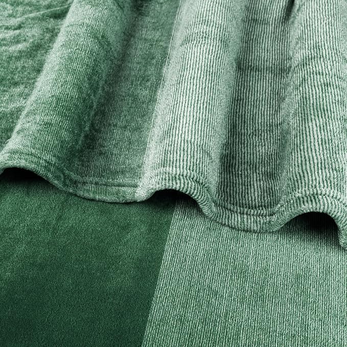 PAVILIA Green Ombre Fleece Throw Blanket for Couch Sofa Bed, 50x60 | Gradient, Soft Plush Flannel Fleece, Lightweight Accent Blanket, Warm All Season, Machine Washable, Cozy Decor Gift