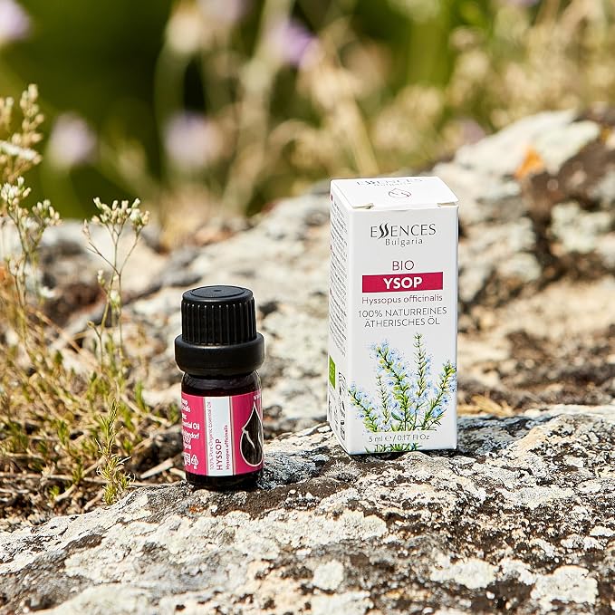 Set Breathe Freely - Organic Essential Oils - Thyme (10ml) + Mint (10ml) + Hyssop (5ml) - 100% Pure and Natural Undiluted Aromatherapy Stress Relief Fresh Herbal Sweet Aromas 3pcs