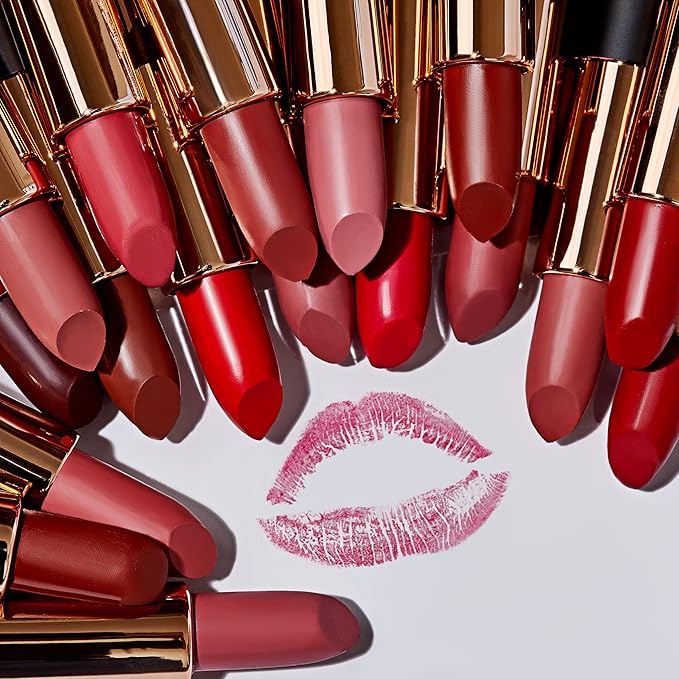 NATASHA MOOR Silk Suede Lipstick: Long-Lasting, Hydrating Semi-Matte Finish - Creamy, Cruelty-Free Formula - Silky Smooth and Highly Pigmented - Mirror for On-the-Go Glamour - WONDER