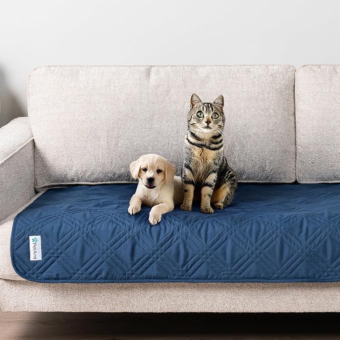 PetAmi Waterproof Couch Cover for Dog Non-Slip Bed Sofa Blanket, 30x70 Blue