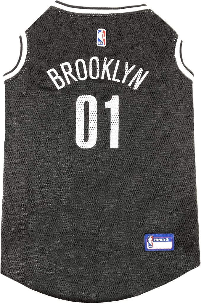 NBA PET Jersey Brooklyn NETS Basketball Dog Jersey, X-Small. Best Licensed Basketball Jersey for The Real Four-Legged Fan!