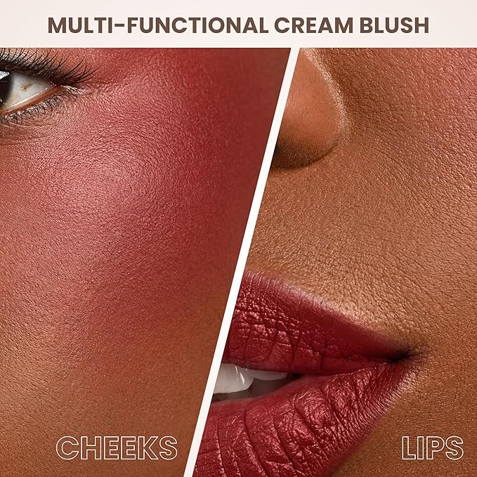 POISE Makeup HD Crème Lip and Cheek Compact | Long Lasting Cheek Blusher and Lip Stain Lipstick in One Hydrating for Skin Infused w/Shea Butter, VINTAGE