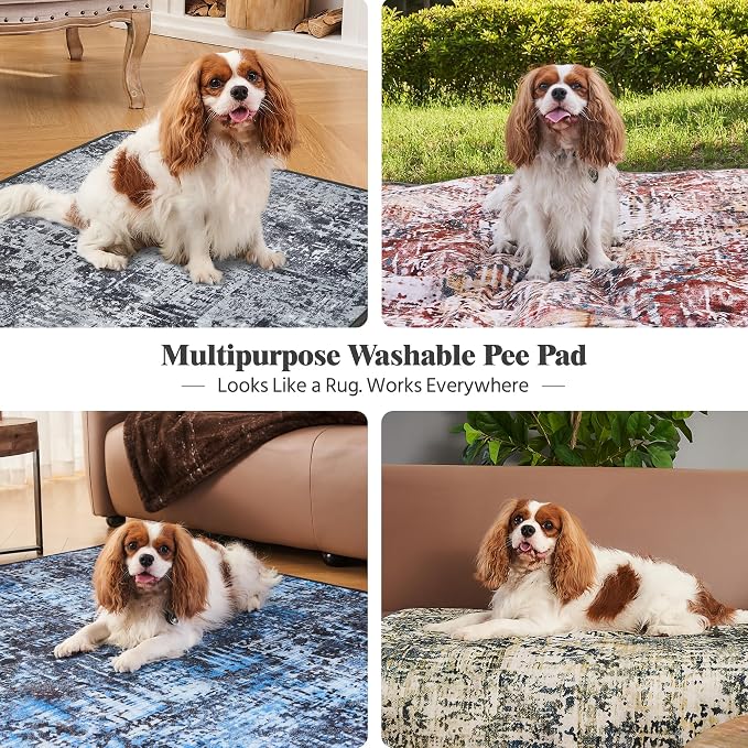 Washable Pee Pads for Dogs, Reusable Puppy Pads 36"x 41" 2 Pack | Leak-Proof, Super Absorbent Potty Training Pads With Non-Slip Backing For Crates, Floor, Playpen, Whelping & Furniture