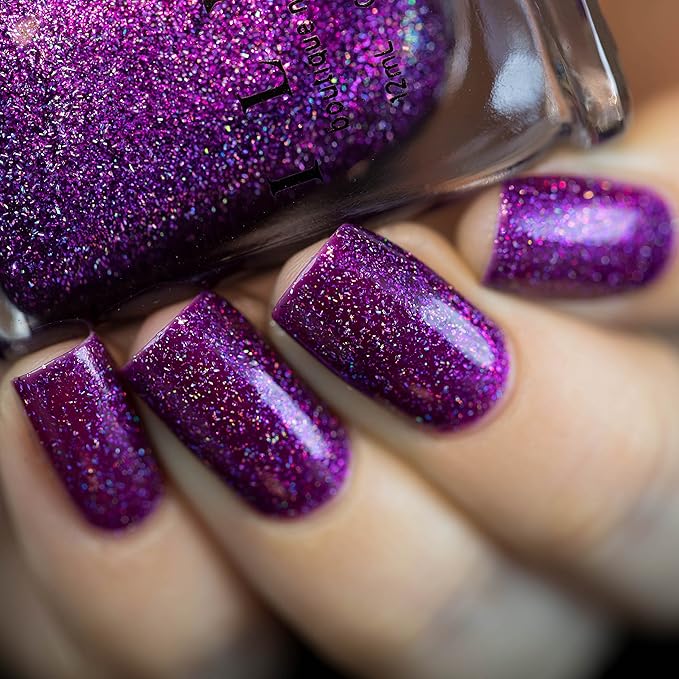 ILNP Zoe - Bold Raspberry-Purple Holographic Nail Polish