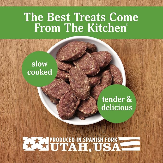 Milo's Kitchen Beef Sausage Slices with Rice Dog Treats, 18 Ounce (Pack of 4)