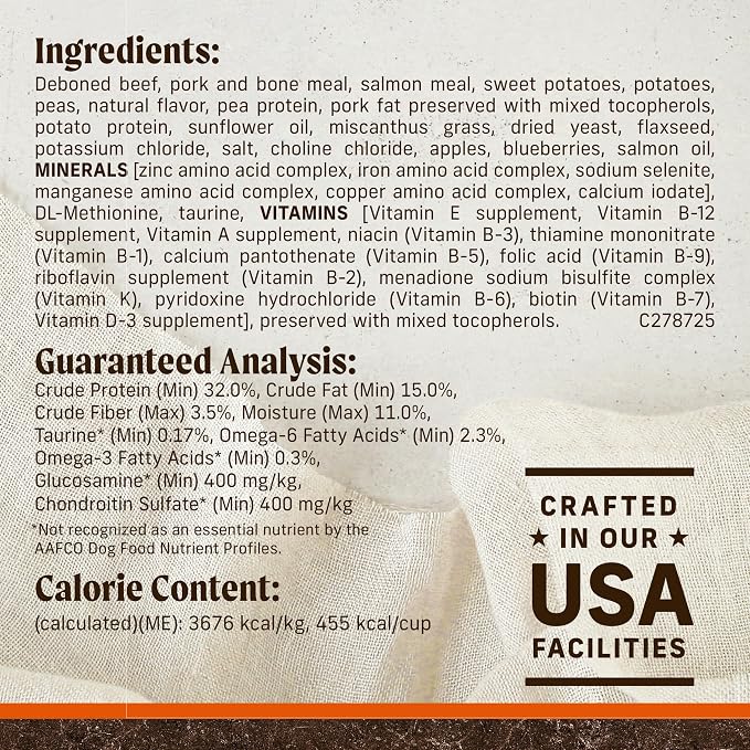 Merrick Premium Grain Free Dry Adult Dog Food, 22 lb Bag