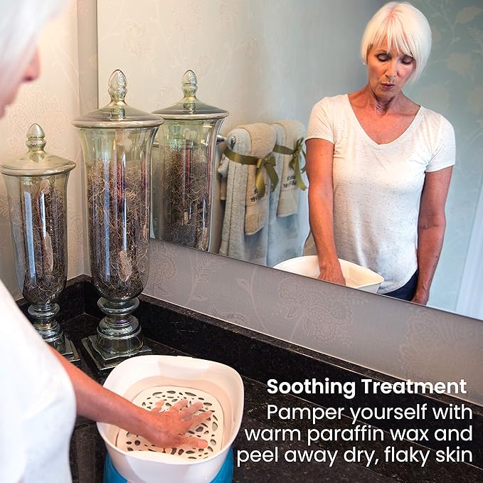 Homedics Paraffin Wax Machine for Hands - Hypoallergenic Hot-Wax Hand Therapy Machine to Soothe and Moisturize Hands - Includes 3 Pounds of Wax and 20 Hand Liners (Pack of 2)