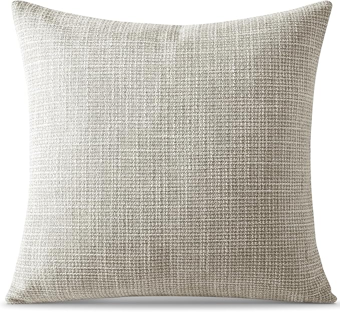 OTOSTAR Linen Throw Pillow Cover Set of 1 Decorative Square Pillowcases Cushion Covers 16x16 Inch for Home Decor Sofa Bedroom Car 40 x 40CM Khaki