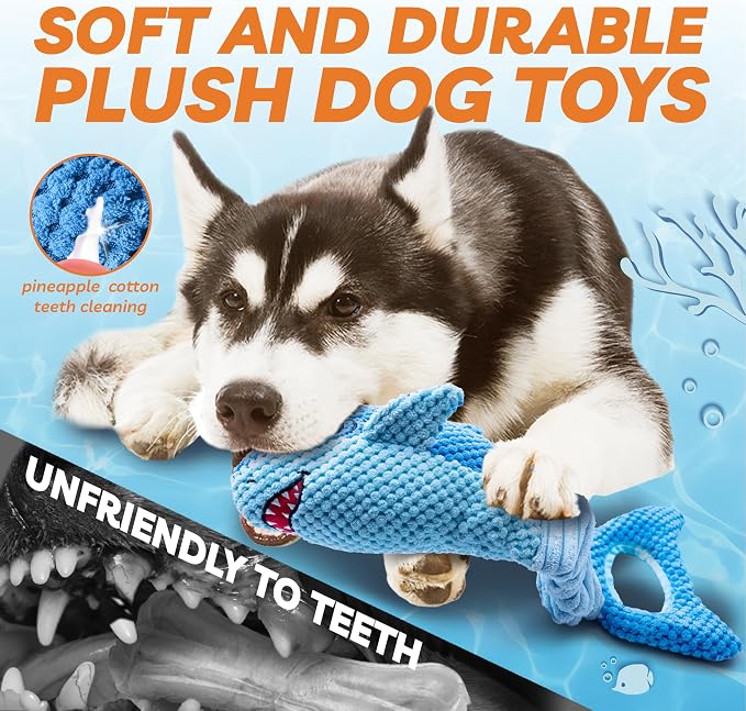 Vitscan Dog Toys for Large Dogs, Squeaky Dog Toys for Aggressive Chewers