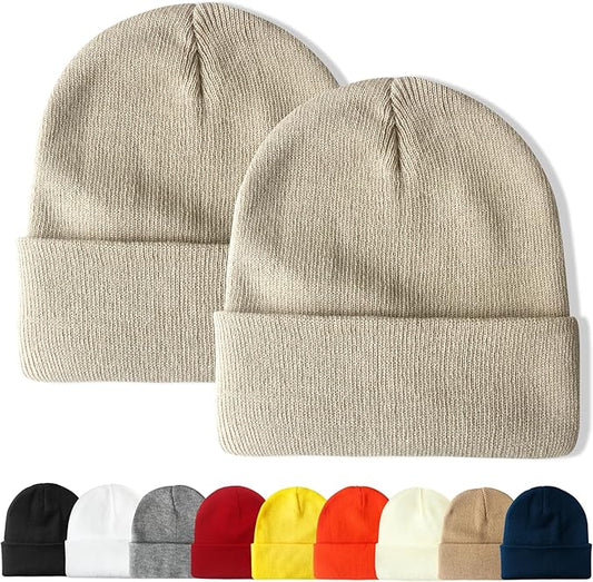 PFFY Unisex Beanie Hats for Men Women Knit Winter Beanies