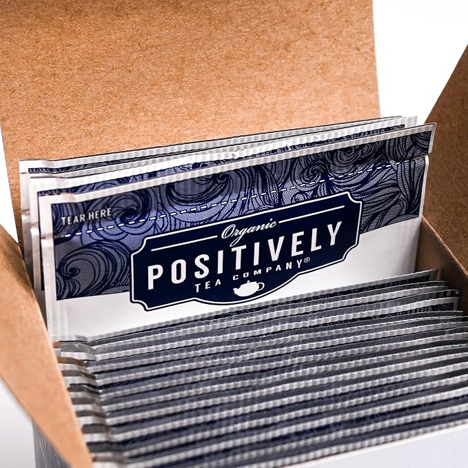 Organic Positively Tea Company, Masala Chai Black Tea Bags, 20 Count