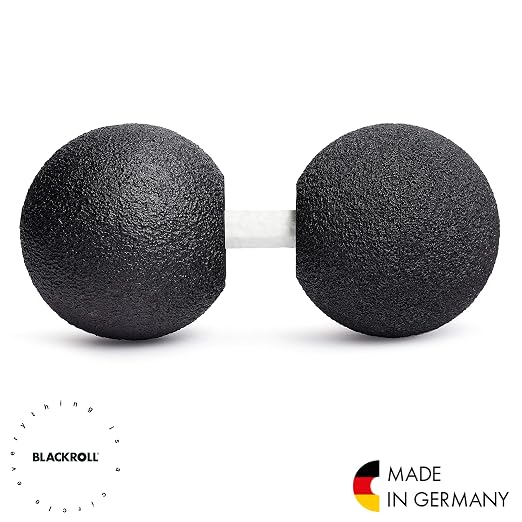 Blackroll DUOBALL 08 – Double Massage Ball for Back, Neck, and Shoulders – Compact Self-Massage Tool for Muscle Relaxation, Mobility & Recovery, Black, 6.3" x 3.2"