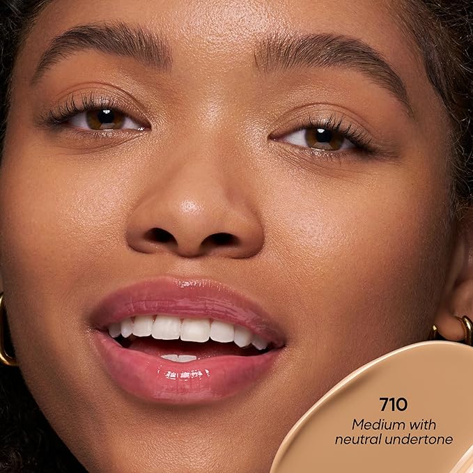 Almay Clear Complexion Foundation, Oil-Free Face Makeup for Acne-Prone Skin, Buildable Coverage, Soft-Matte Finish, Vegan, 710, 1 fl oz