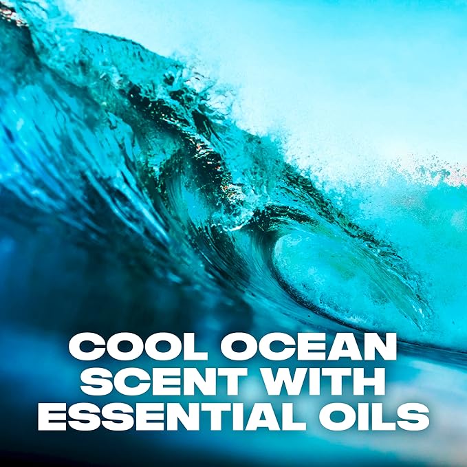 AXE Cool Ocean Men's Body Wash With Essential Oils 12H Refreshing Scent Body Wash For Men,Clean and Fresh Scent 16 oz,(Pack of 4)