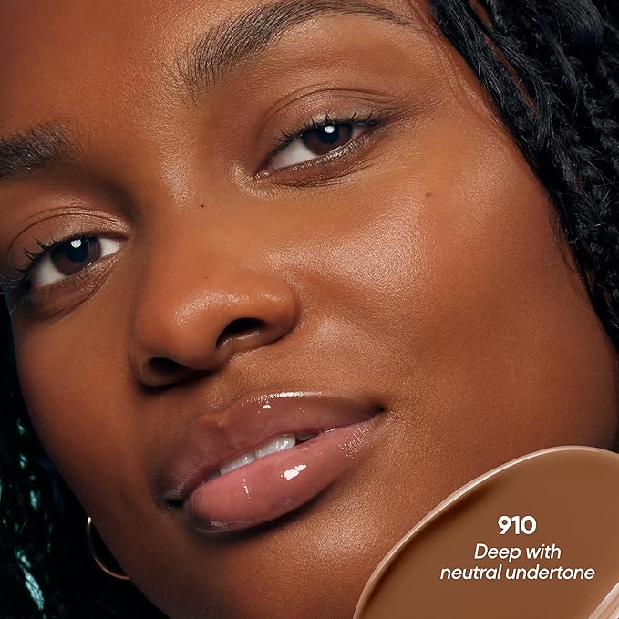 Almay Clear Complexion Foundation, Oil-Free Face Makeup for Acne-Prone Skin, Buildable Coverage, Soft-Matte Finish, Vegan, 910, 1 fl oz