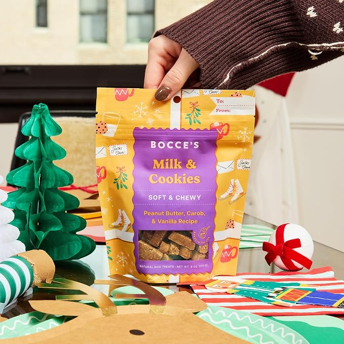 Bocce’s Bakery Holiday Soft & Chewy Bundle Dog Treats, All-Natural Wheat-Free Christmas Dog Treats, 6 oz (Pack of 3) | Oven Baked, Wheat-Free Everyday Dog Treat Cookies - Made with Real, Limited Ingredients and Baked in The USA