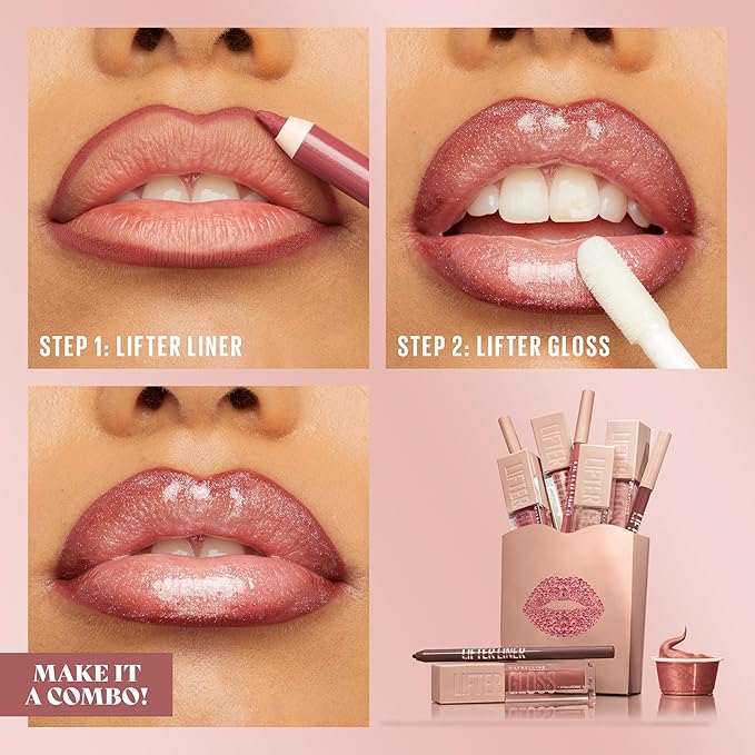 Maybelline Lifter Liner Lip Liner Pencil with Hyaluronic Acid, Peaking, 1 Count