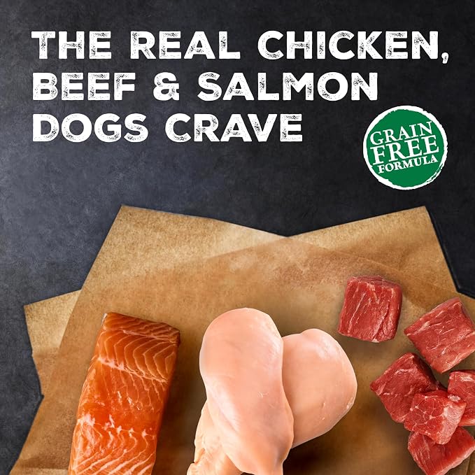 Blue Buffalo Wilderness Variety Pack Adult Wet Dog Food, 12.5 oz, 6 ct | Beef & Chicken Grill and Chicken & Salmon Grill (3 of each), High Protein & Grain-Free Recipes, Natural Ingredients