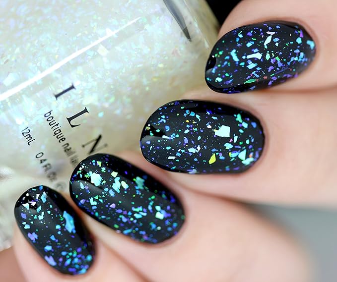 ILNP Wonderland - Teal, Purple, Blue Color Shifting Iridescent Flakie Topper Nail Polish