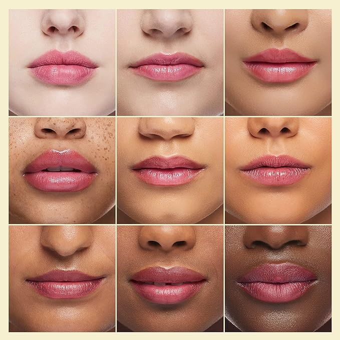 Tinted Lip Balm Flower Lipstick Tinted Lip Gloss Long Lasting PH Lipstick, Color Changing Lipstick Natural Chapstick, Glitter Pink Shade Lipstick, Purple Flower