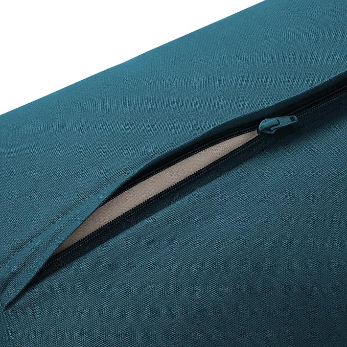 Yoga Meditation Cushion, 25" x 12" Rectangular Bolster with Organic Cotton Cover