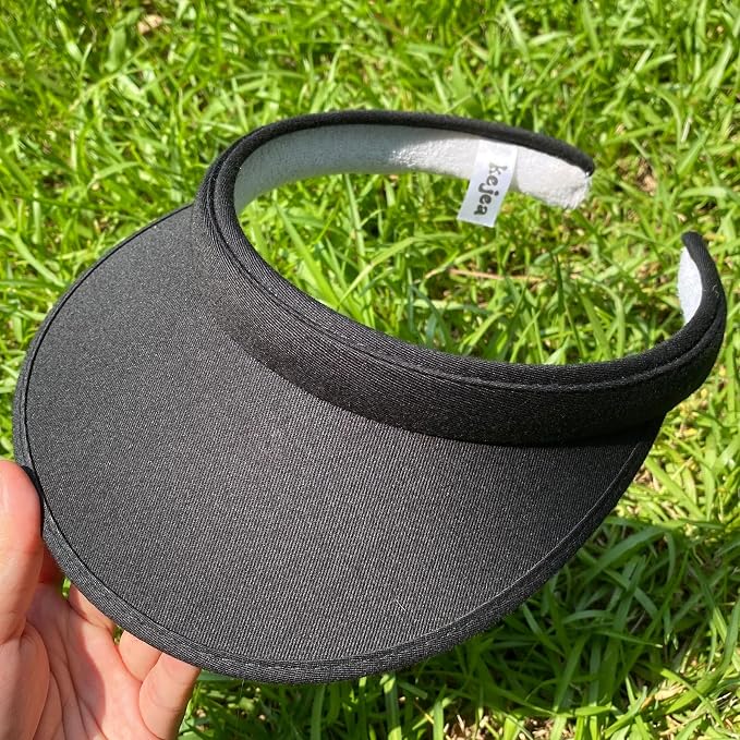 4 Pack Sun Visor Hats Women Men Clip on Cotton Wide Brim Visors Hat Outdoor Sports Golf Beach Travel Tennis Caps