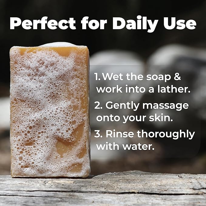 Turmeric Soap - with Kojic Acid, Coconut Oil, Shea Butter, Organic & Natural Ingredients, Vegan, For All Skin Types, Made in USA