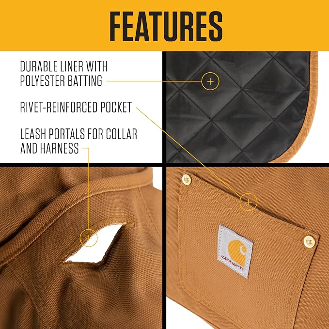 Carhartt Firm Duck Insulated Chore Coat Port L | Dog, Insulated Weather Resistant Jacket for Cold and Windy Conditions