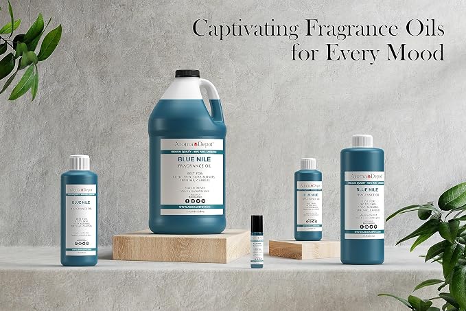 Aroma Depot 8 fl. oz Blue Nile Fragrance Oil, Perfume Oil, Scented Oil for Making, Soap, Candle Making & Incense. Used in Aromatherapy Diffusers, Warmers, and Burners. DIY Such as Lotions & Creams.