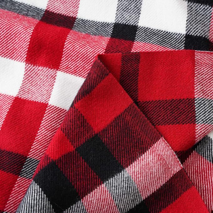 Christmas Red Plaid Throw Blanket for Couch, Red Buffalo Plaid Blanket | Super Soft Woven Throw Blanket with Tassels, Decorative Christmas, Lightweighet,Ideal for Bed Sofa Home Decor