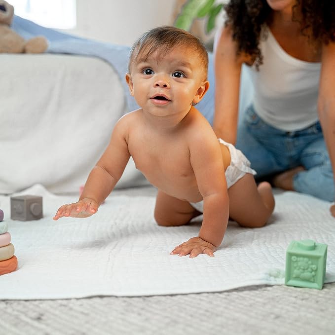 Comfy Cubs Muslin Baby Blanket 40" x 40" L - Swaddle Blankets, White | Soft, Lightweight, 6-Layer Cotton Breathable Baby Blankets - Comfortable, Gentle & Versatile Cotton Baby Blankets for Sleep