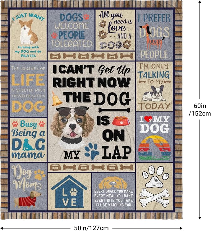 Dog Mom Gifts for Women, Dog Lovers Gifts for Women Blanket 50"x60" | Gifts for Dog Lovers, Dog Gifts for Women, Dogs Mom Blanket, Soft Throw Blanket with Dogs on It for Birthday/Christmas