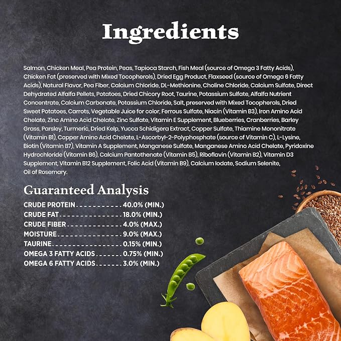 Blue Buffalo Wilderness Salmon Adult Dry Cat Food, Grain-Free, 15 lb | Real Salmon #1 Ingredient, High Protein Nutrition, Supports Immunity with Antioxidant-Rich LifeSource Bits