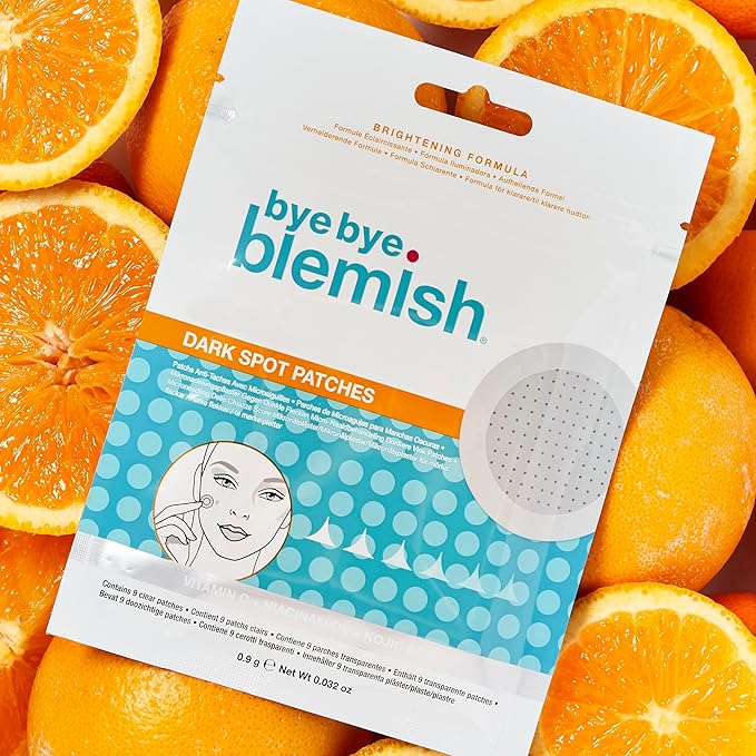 Bye Bye Blemish Dark Spot Patches – Blemish Patches for Face, Fade Dark Spots & Post-Blemishes Marks, Niacinamide & Vegan Skin Care, 9 Count