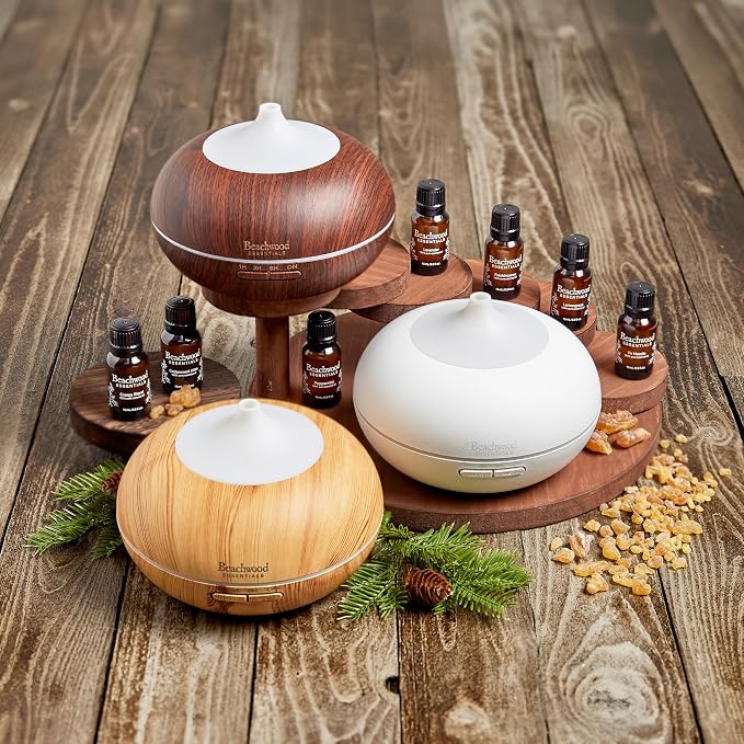 Ultimate Ultrasonic Aromatherapy Diffuser for Essential Oils - Therapeutic Grade, Helps You to Relax - 3 Timer & 7 Ambient Light Settings - Up to 16 Hours of Use - White, 300mL