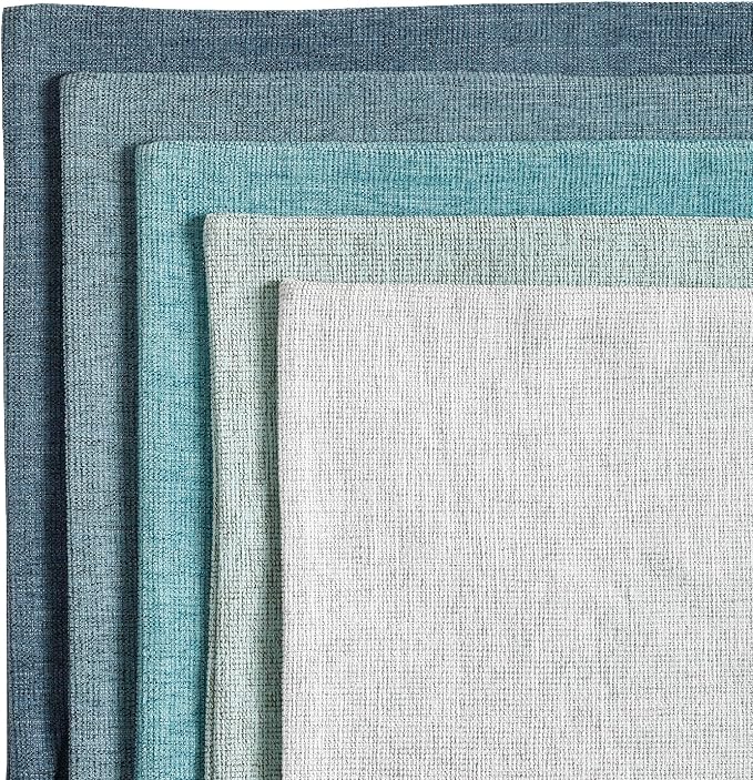 Decorative Chenille Throw Pillow Covers 26x26 Euro Shams Turquoise | Pack of 2 Square Soft Cozy Concise Modern Farmhouse Fall Cushion Cases for Sofa Couch Bed Living Room Home Decor