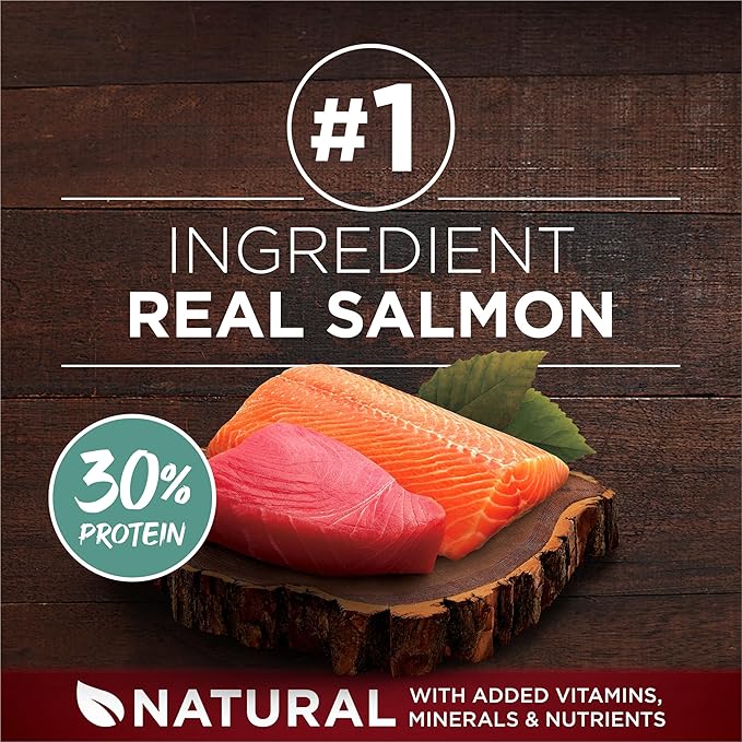 Purina ONE True Instinct Dry Dog Food, Real Salmon & Tuna, 36 lb Bag | Nutrient dense, with 30% protein to help support strong muscles, natural with added vitamins, minerals and nutrients