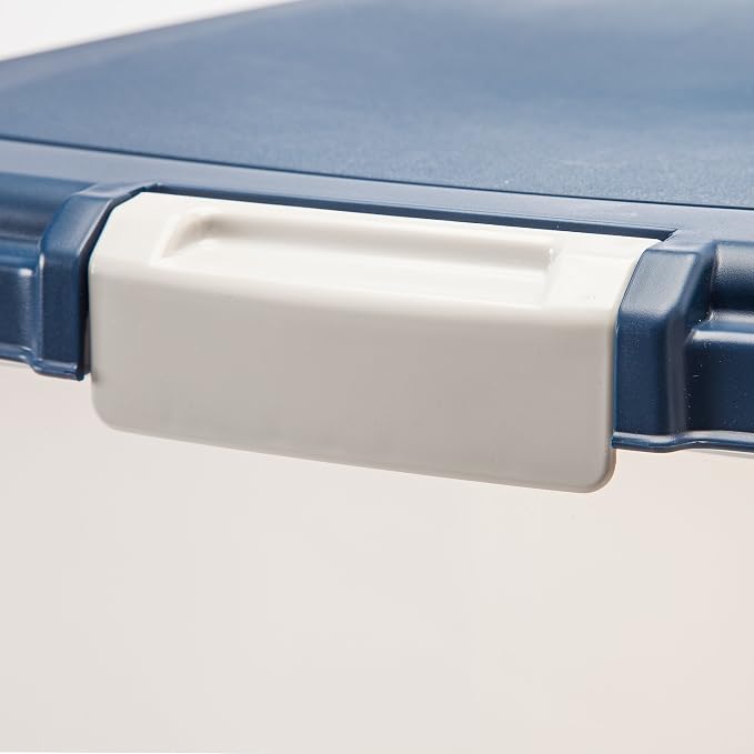 IRIS USA Dog Food Storage Container, Up to 54 lbs, Navy, Made in USA