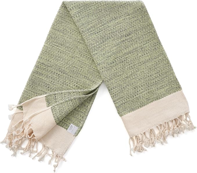BAY LAUREL Turkish Hand Towel – Pack of 2 | Soft & Absorbent Decorative Towels for Bathroom, Hand, Face, Hair, Gym, Yoga, SPA, Kitchen & Tea | Boho Decor (Pistachio, Diamond 16x40 Inches (Set of 2)