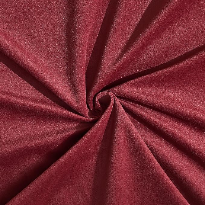 Christmas Burgundy Pillow Covers Set of 2 20x20 Inch Throw Pillow Covers, Soft Velvet Xmas Wine Red Decorative Pillow Covers for Couch Sofa Bed Living Room, Home Modern Decor