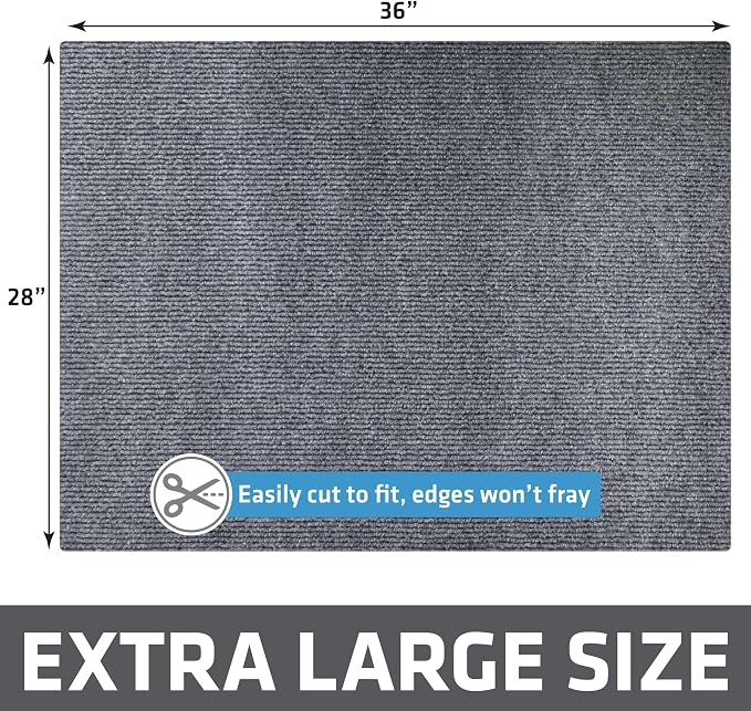 Drymate Cat Litter Box Mat, Litter Trapping Mat, Grey, 28x36 XL | Waterproof, Urine-Proof, Absorbent, Machine Washable, Soft on Paws, Contains Mess, Protects Floors, Kitten Supplies, USA Made