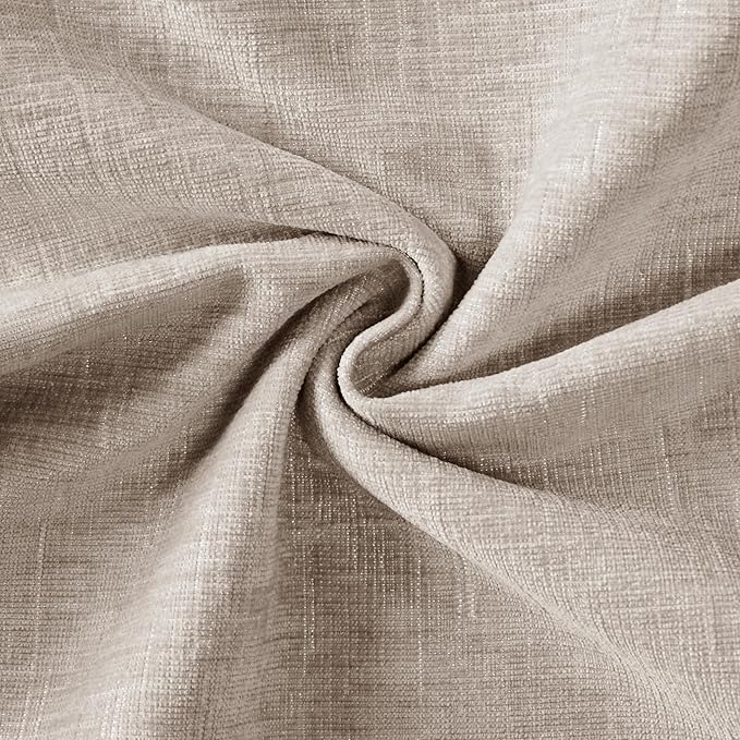 Ohocut Beige Scalloped Pillow Cover Pack of 2 Spring Chenille Decorative Throw Pillow Covers 18x18 Cute Boho Couch Pillow Covers Aesthetic Funky Preppy Pillow Cases for Sofa Living Room