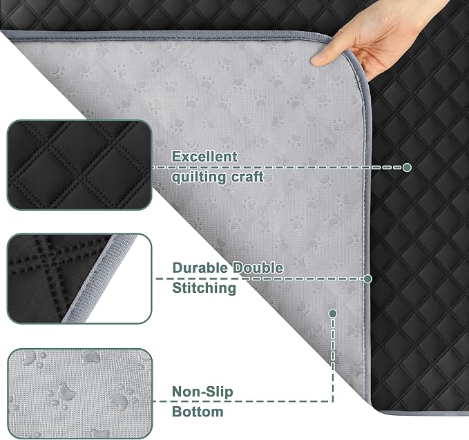 Eterish Reusable Washable Pee Pads for Dogs Large/Extra Large 36'' x 41'' 2 Pack, Absorbent Pet Puppy Dog Training Pads Non-Slip, Waterproof Whelping Potty Pads for Dogs Leak-Proof