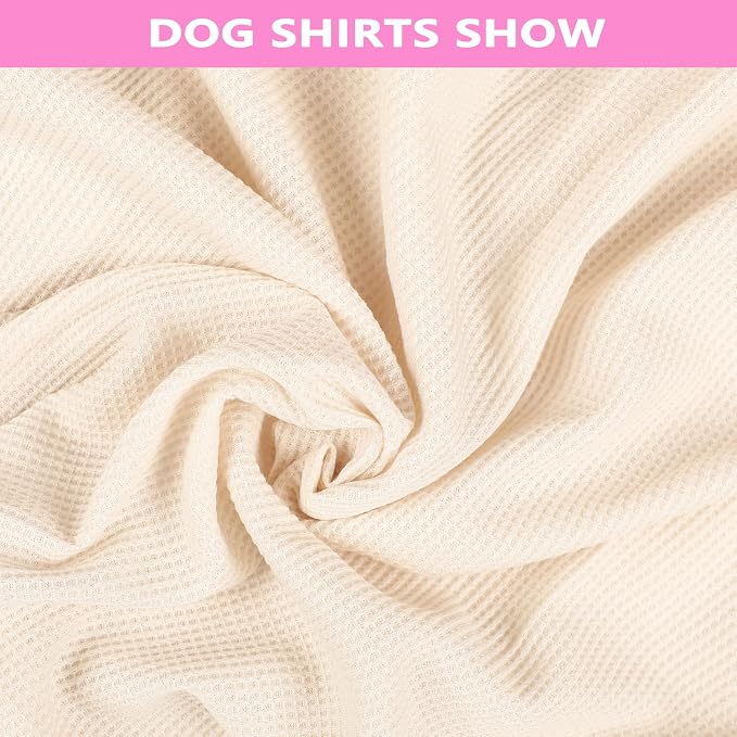 2 Pack Dog Shirt Vest Dog Clothes for Small Dogs Summer Waffle Puppy T-Shirts Soft Sleeveless Pet Clothes Lightweight Medium Large Doggy Outfit Cat Clothing (Pink+Beige, Large)