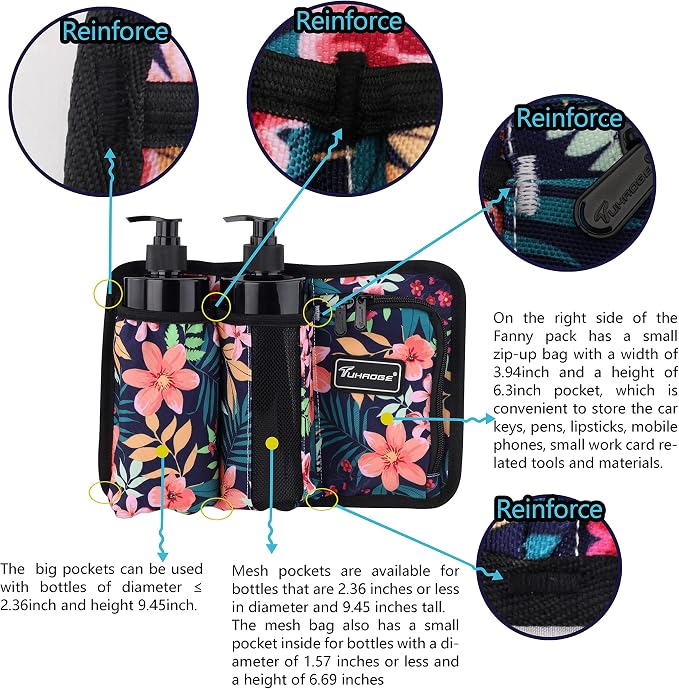 Tuhaoge Massage Bottle Bag Massage Oil Holster Lotion Holster Massage Therapist Massage Oil Holster Massage Lotion (TH3KD-SL46BH)