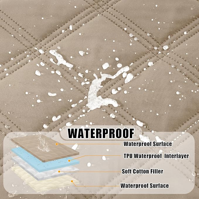 Smiry Waterproof Dog Bed Cover, Reversible Pet Blanket for Sofa Couch | Soft Washable Dog Blanket, Leakproof Couch Cover for Dogs Cats & Furniture Protection, 30x95, Taupe/Beige