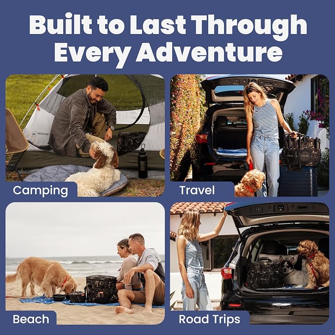 Rubyloo Original Doggy Bag™ Dog Travel Bag for Supplies with Travel Bowls